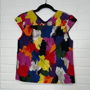 Kate Spade Saturday Colorful Abstract Blouse
